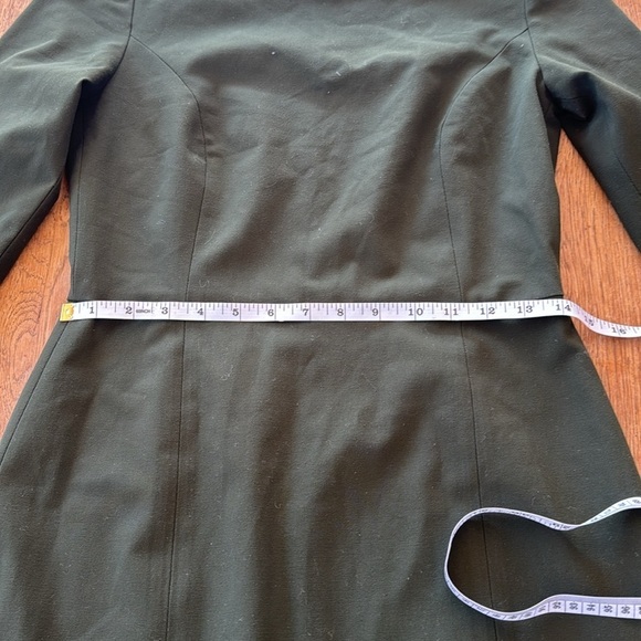 Of Mercer Quarter Sleeve Crew Neck Dress - / Army Green - Picture 3 of 9